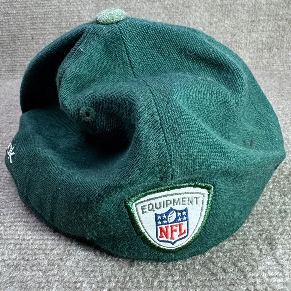 New York Jets Reebok Hat Mens S/M Green NFL Onfield Fitted Cap A141